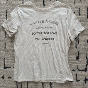 Cream Graphic T-Shirt with Inspirational Quote